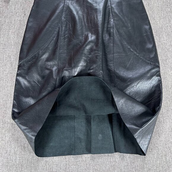 Susana Monaco 100% Lambs Leather Pencil Dress Women's 4 Black Party NWT - Picture 8 of 15